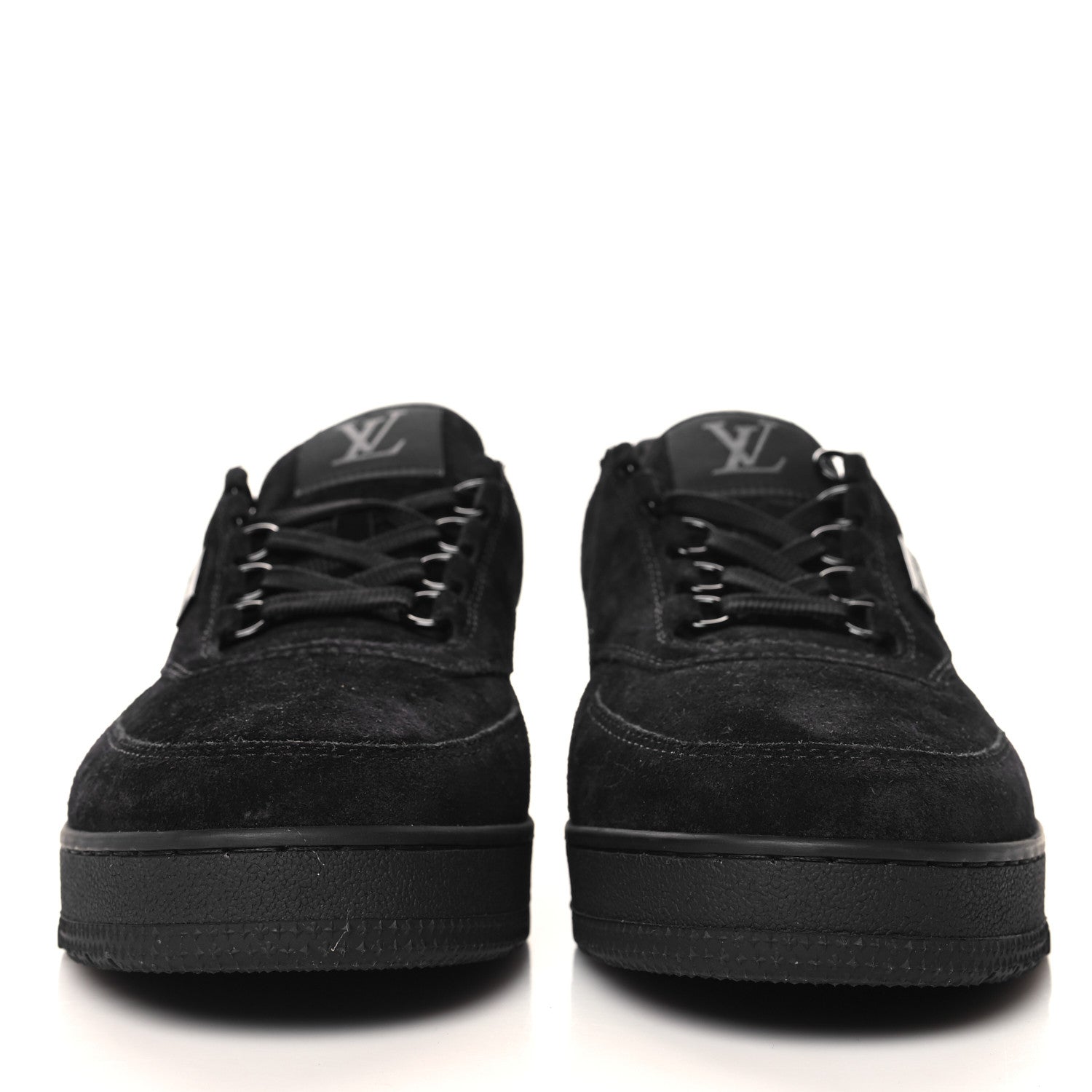 Louis Vuitton Suede Mens LV Trainer Sneakers 8.5 Black 3 of 8