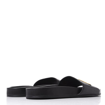 Louis Vuitton Calfskin Mens New Wave Mirabeau Flat Mules Black 4 of 10