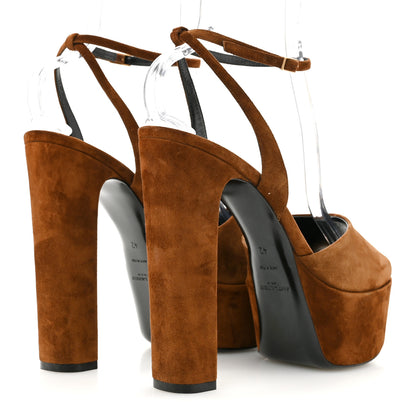 Saint Laurent Cachemire Jodie 95 Tanouk Platform Sandals 42 Land 5 of 10