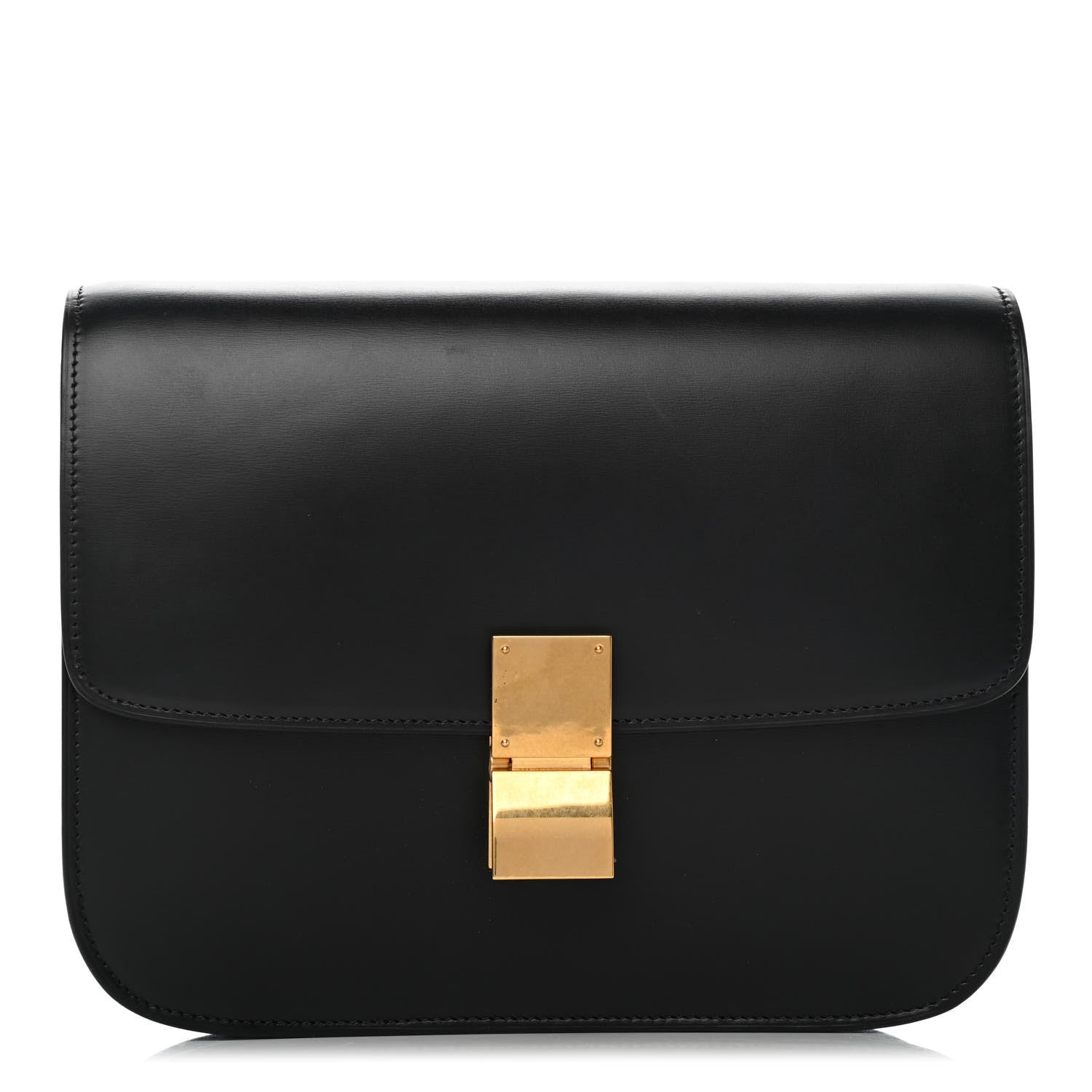 Celine Box Calfskin Medium Classic Box Flap Bag Black 1 of 13