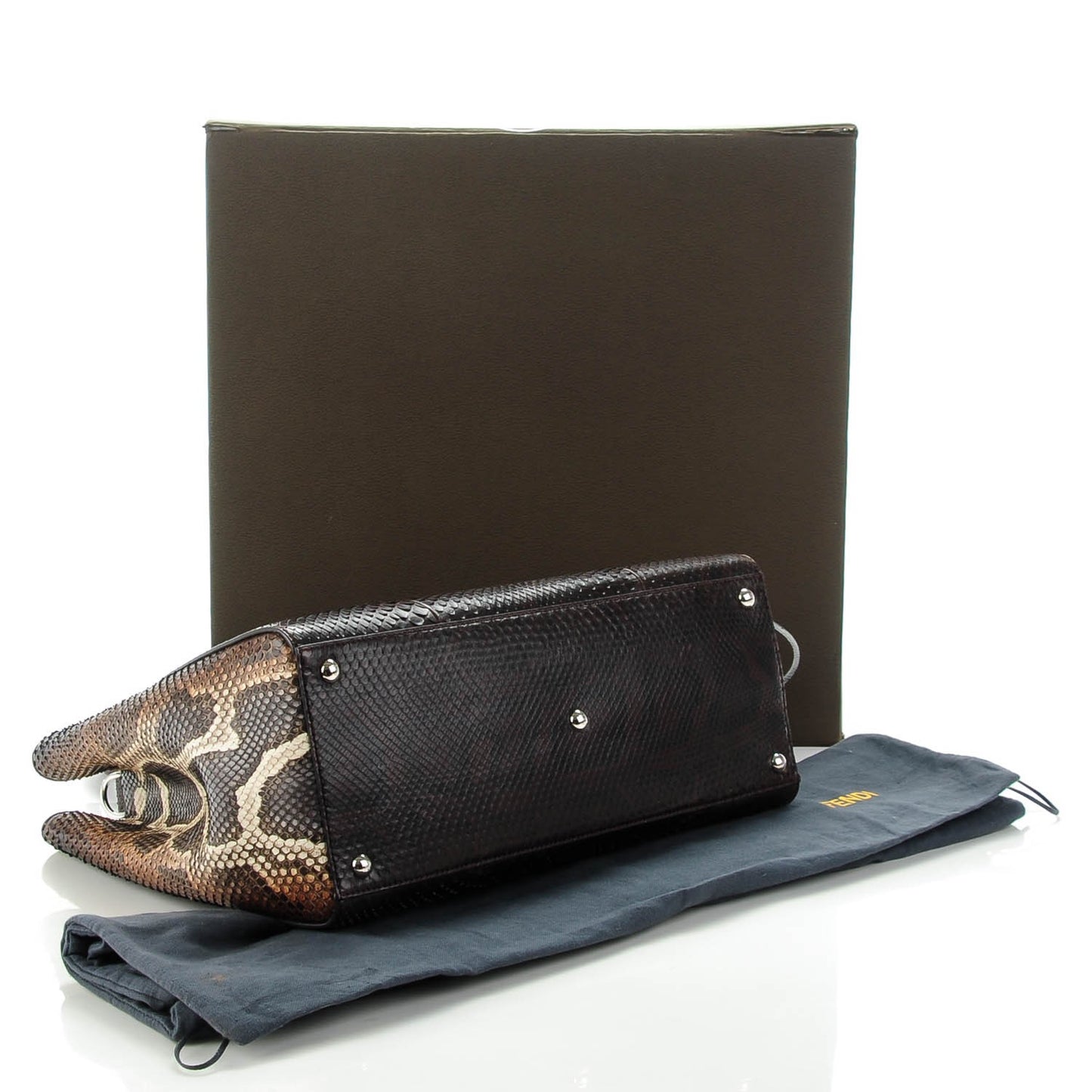 Python Medium 2Jours Tote Dark Brown