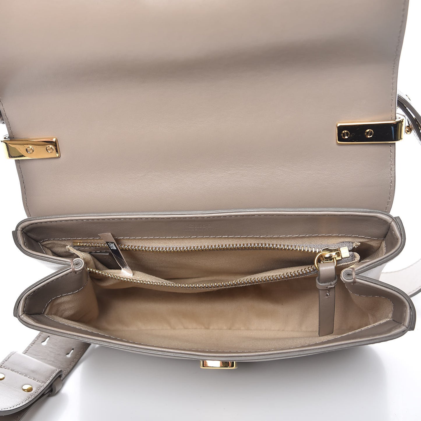 Calfskin Small C Double Carry Motty Grey
