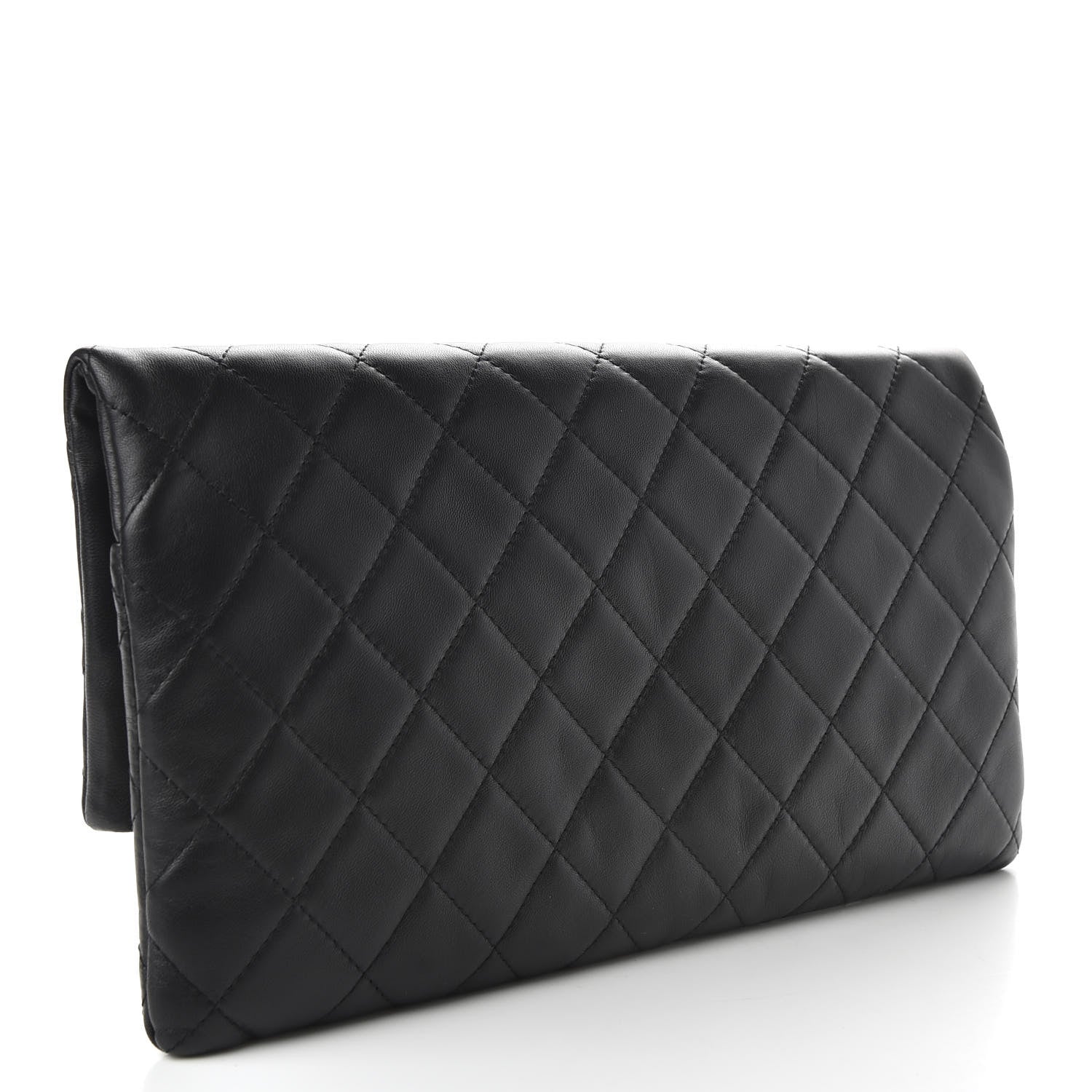 Chanel Lambskin Quilted CC Beauty Clutch Black 3 of 9