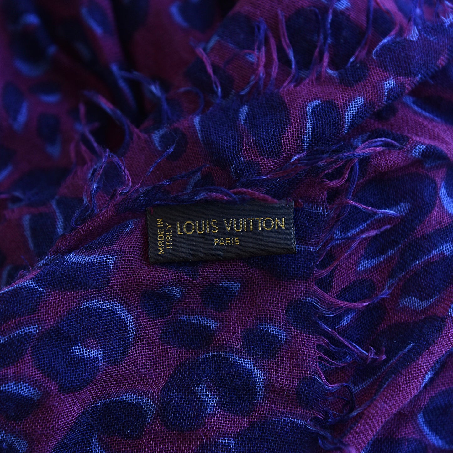 Cashmere Silk Leopard Etole Stole