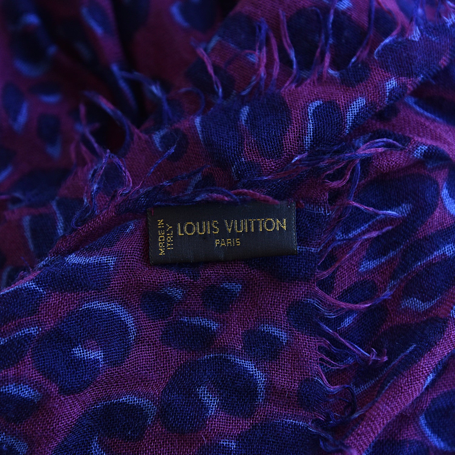 Louis Vuitton Cashmere Silk Leopard Etole Stole 4 of 4