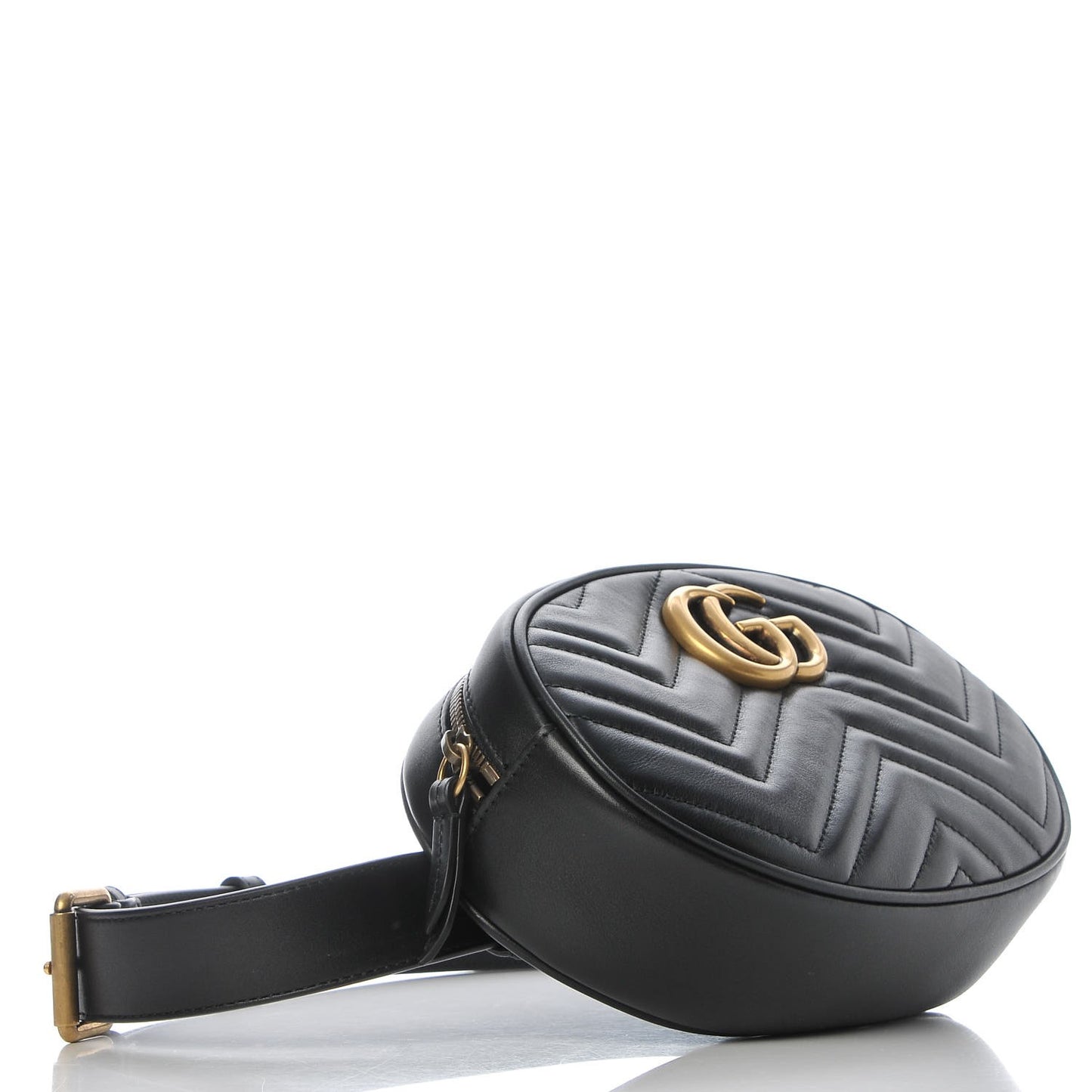 Calfskin Matelasse GG Marmont Belt Bag 85 34 Black