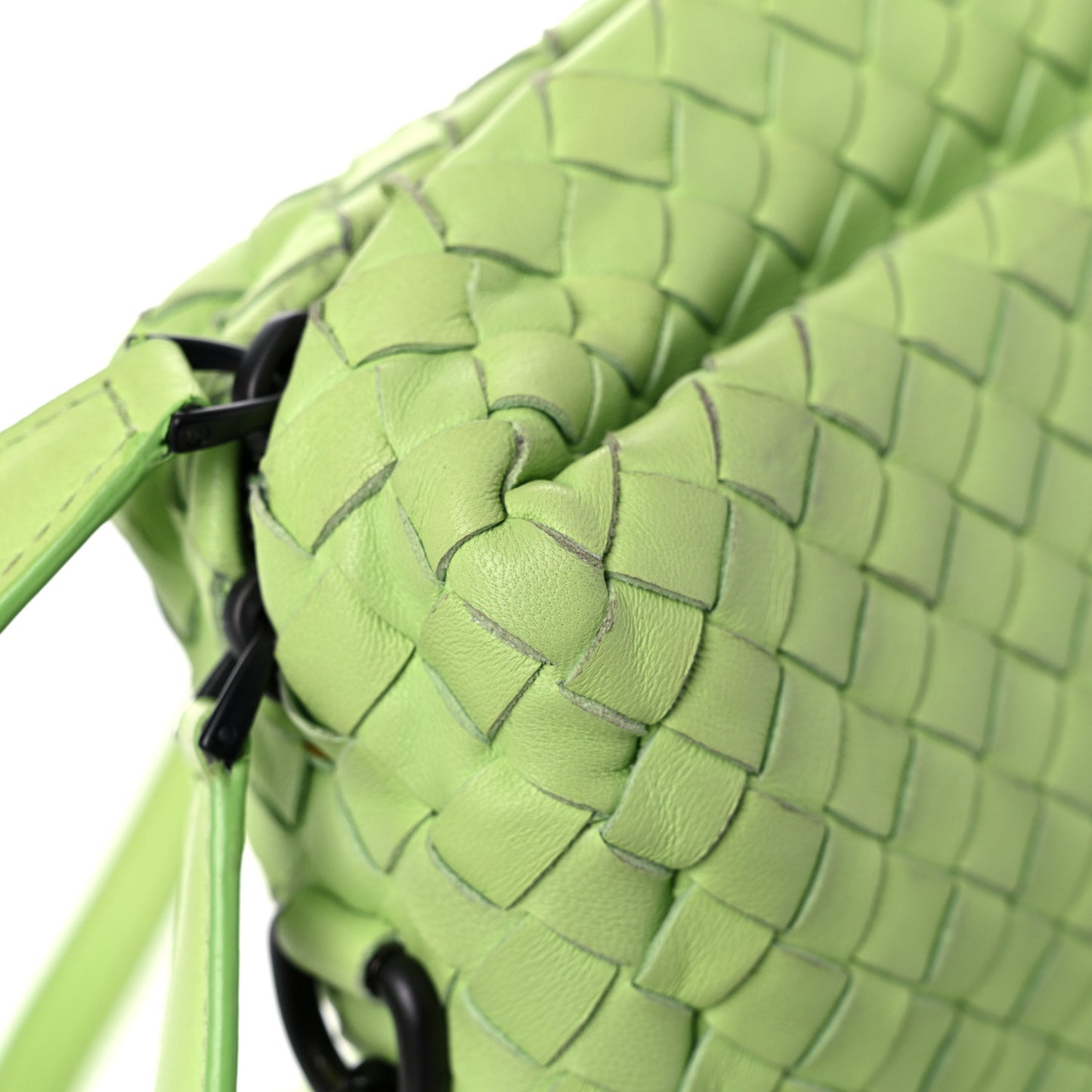 Nappa Intrecciato Crossbody Kiwi