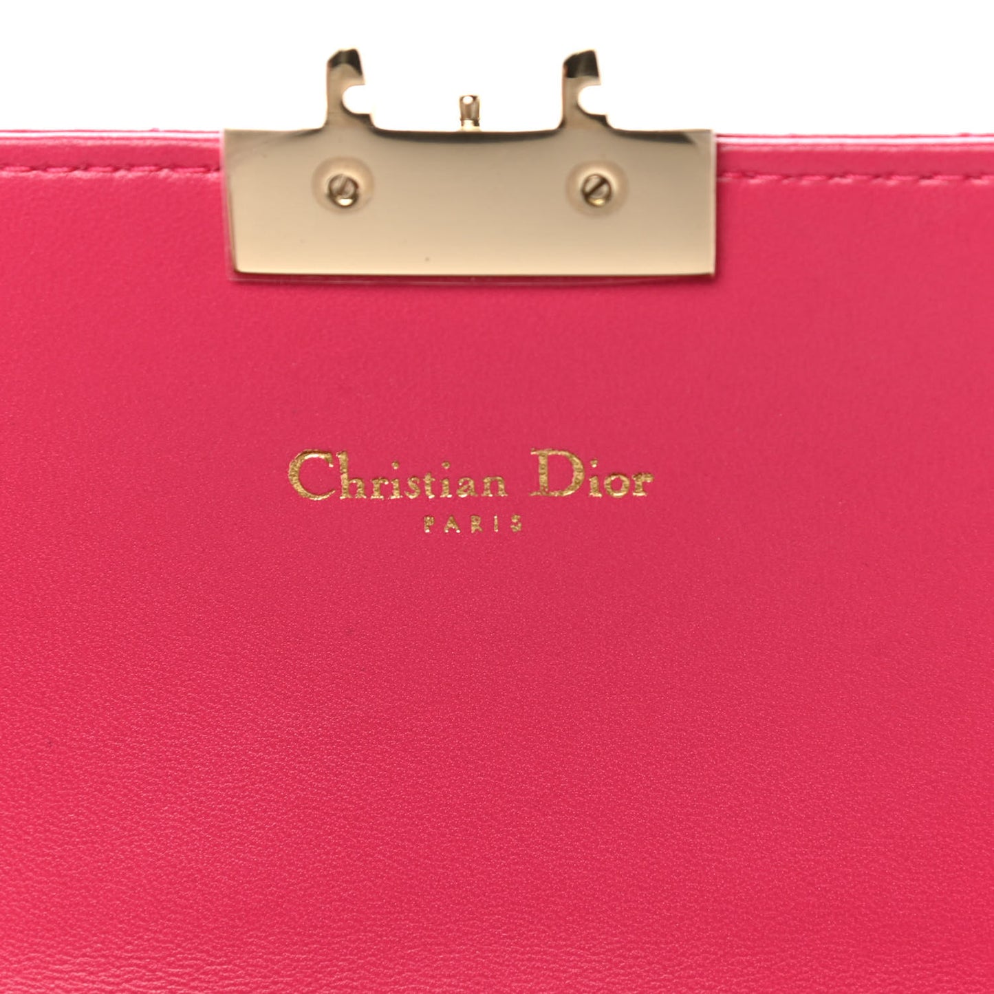 Lambskin Cannage Miss Dior Promenade Pouch Fuchsia