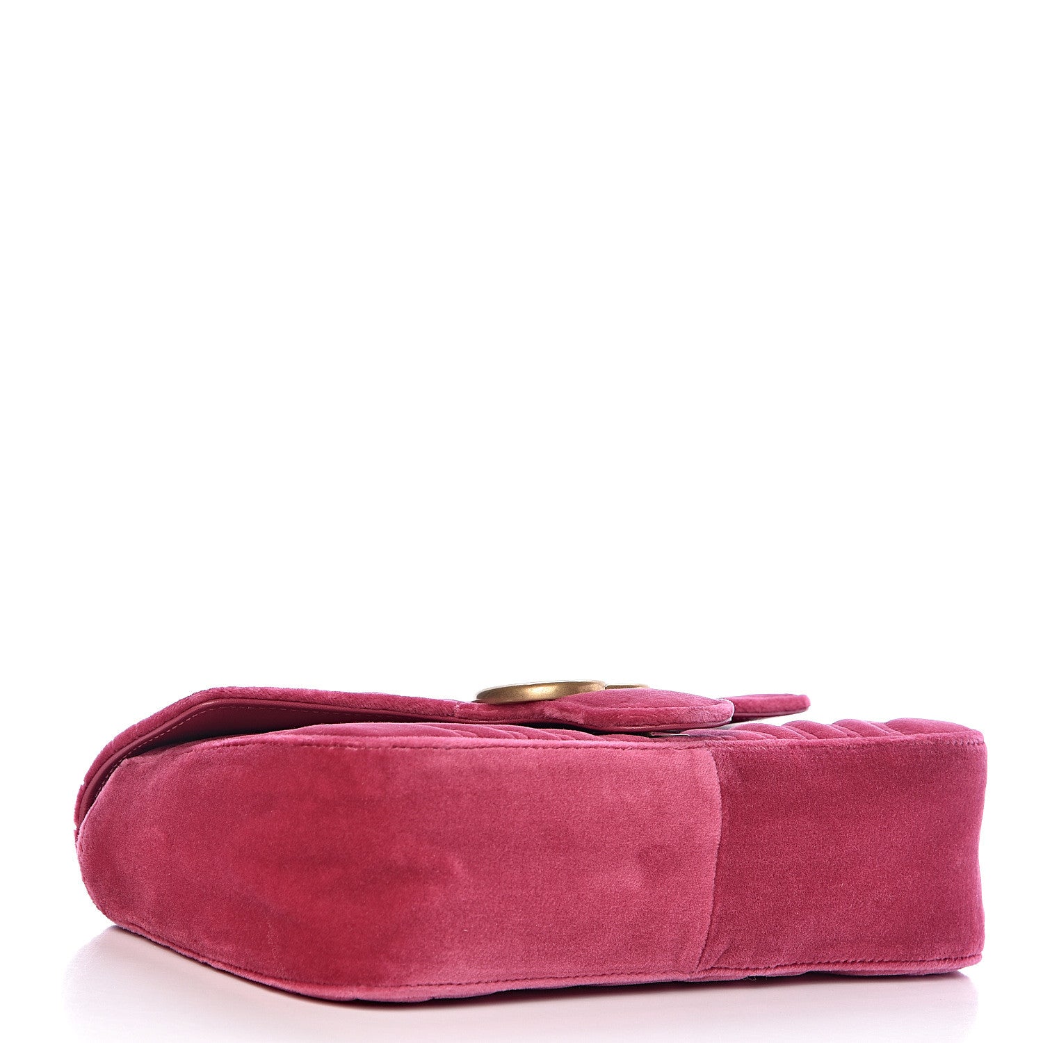 Gucci Velvet Matelasse Small GG Marmont Shoulder Bag Light Raspberry Rose 4 of 10