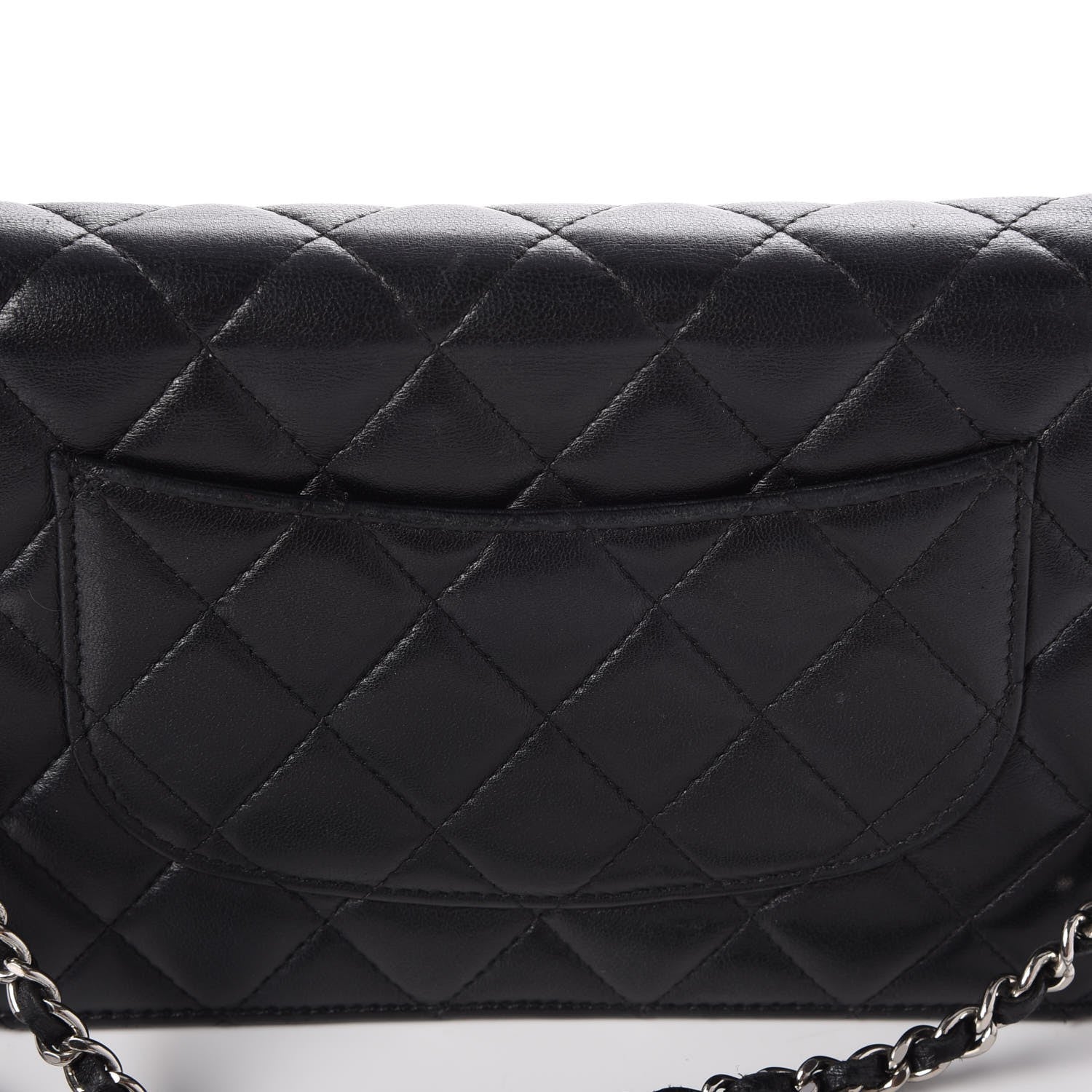 Chanel Lambskin Quilted Wallet On Chain WOC Black 18 of 19