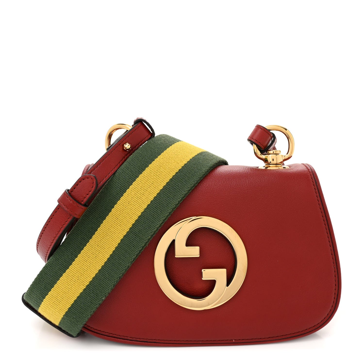 Gucci Roxy Calfskin Web Mini Blondie Shoulder Bag Blondie Red 1 of 10