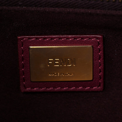 Fendi Vitello Dolce Marmol Large Peekaboo Iconic Satchel Bordeaux Graphite 7 of 17