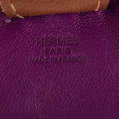 Hermes Milo Lambskin Grigri Rodeo Horse Bag Charm PM Anemone Bleu Izmir Fauve 3 of 3