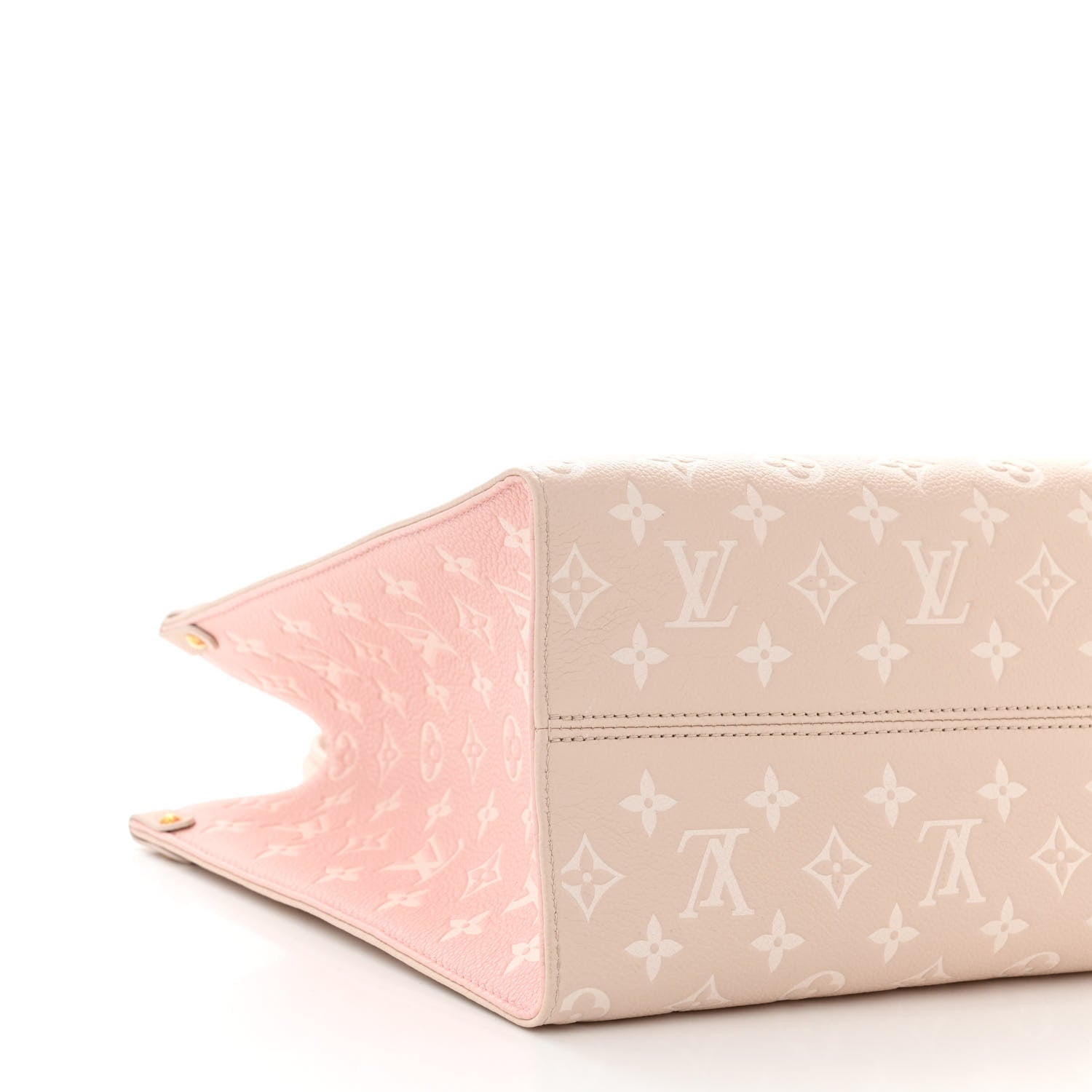 Louis Vuitton Empreinte Monogram Spring In The City Onthego MM Beige Pink Yellow 8 of 9
