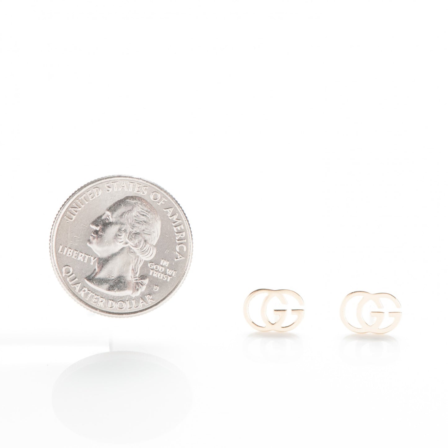 18K Yellow Gold GG Tissue Stud Earrings