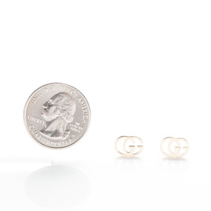 Gucci 18K Yellow Gold GG Tissue Stud Earrings 2 of 5