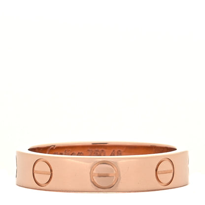 Cartier 18K Pink Gold 3.5mm LOVE Wedding Band Ring 48 4.5 1 of 4