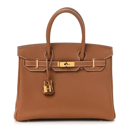 Hermes Togo Birkin 30 Gold 1 of 9
