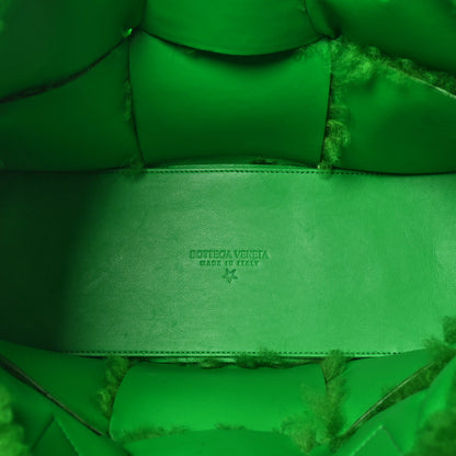 Bottega Veneta Shearling Small Intrecciato Arco Tote Parakeet 6 of 9