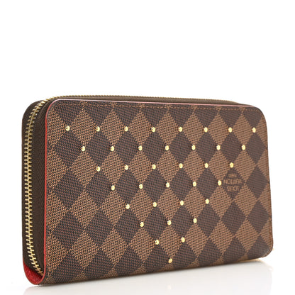 Louis Vuitton Damier Ebene Studded Zippy Wallet Cherry 3 of 6