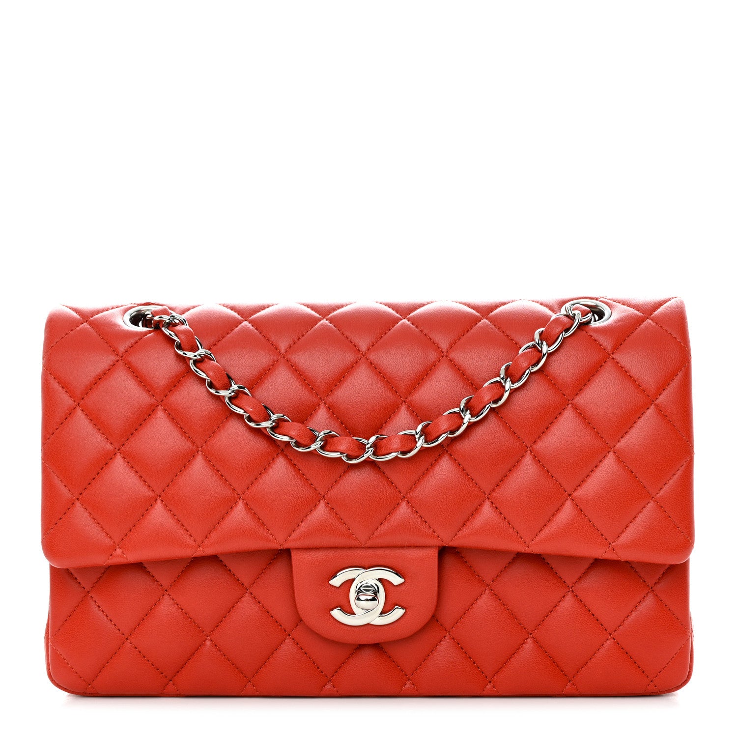 Chanel Lambskin Quilted Medium Double Flap Red 1 of 10
