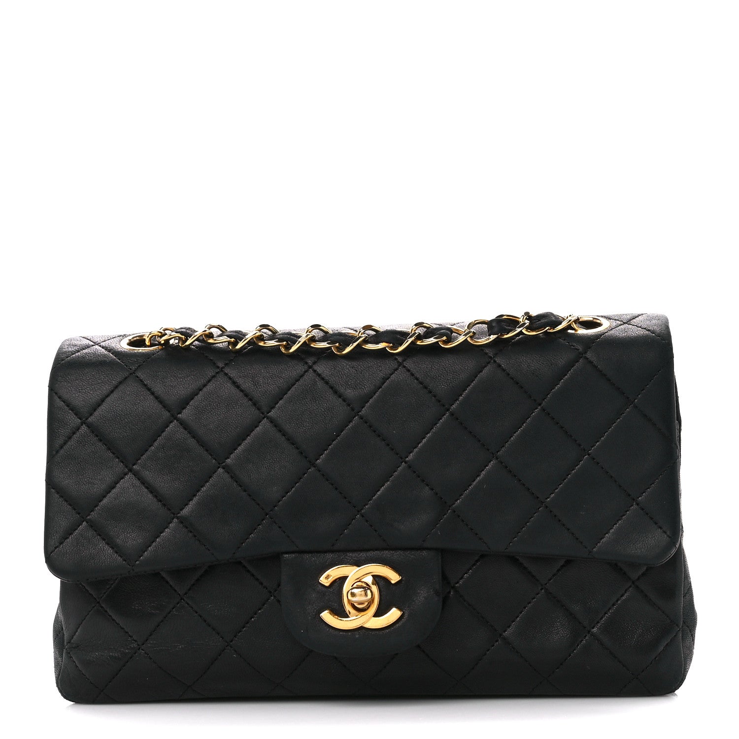 Chanel Lambskin Quilted Small Double Flap Black 1 of 11
