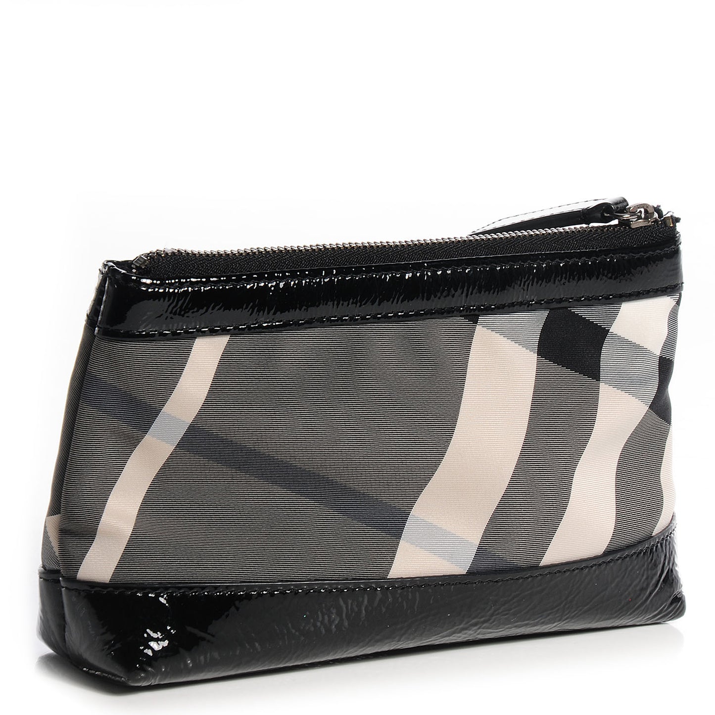 Patent Beat Check Cosmetic Case Black