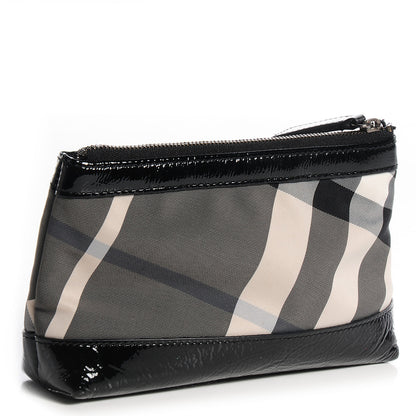 Burberry Patent Beat Check Cosmetic Case Black 3 of 8