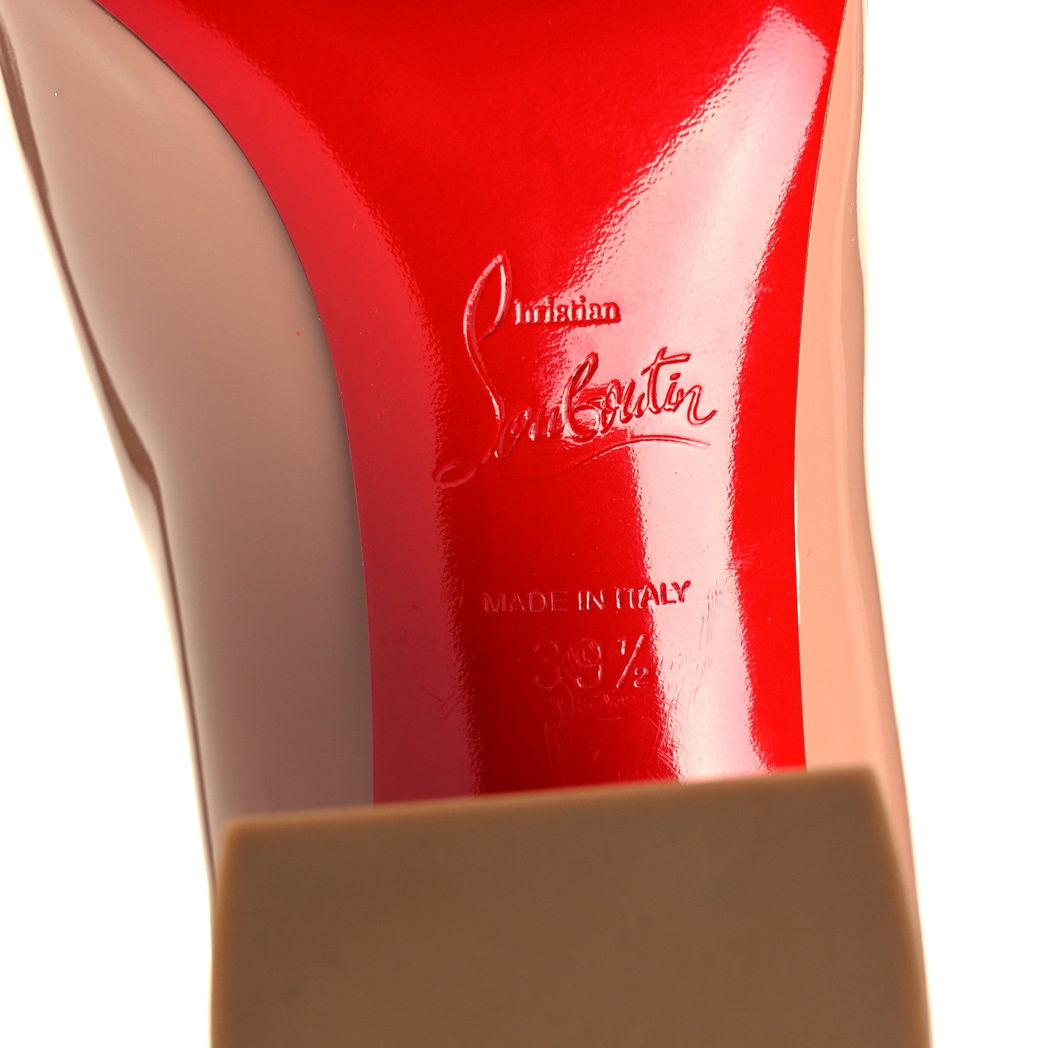 Christian Louboutin Patent Soval 85 Pumps 39.5 Nude 6 of 7