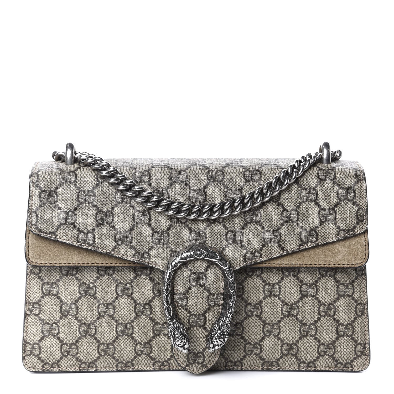 Gucci GG Supreme Monogram Small Dionysus Shoulder Bag Taupe 1 of 10
