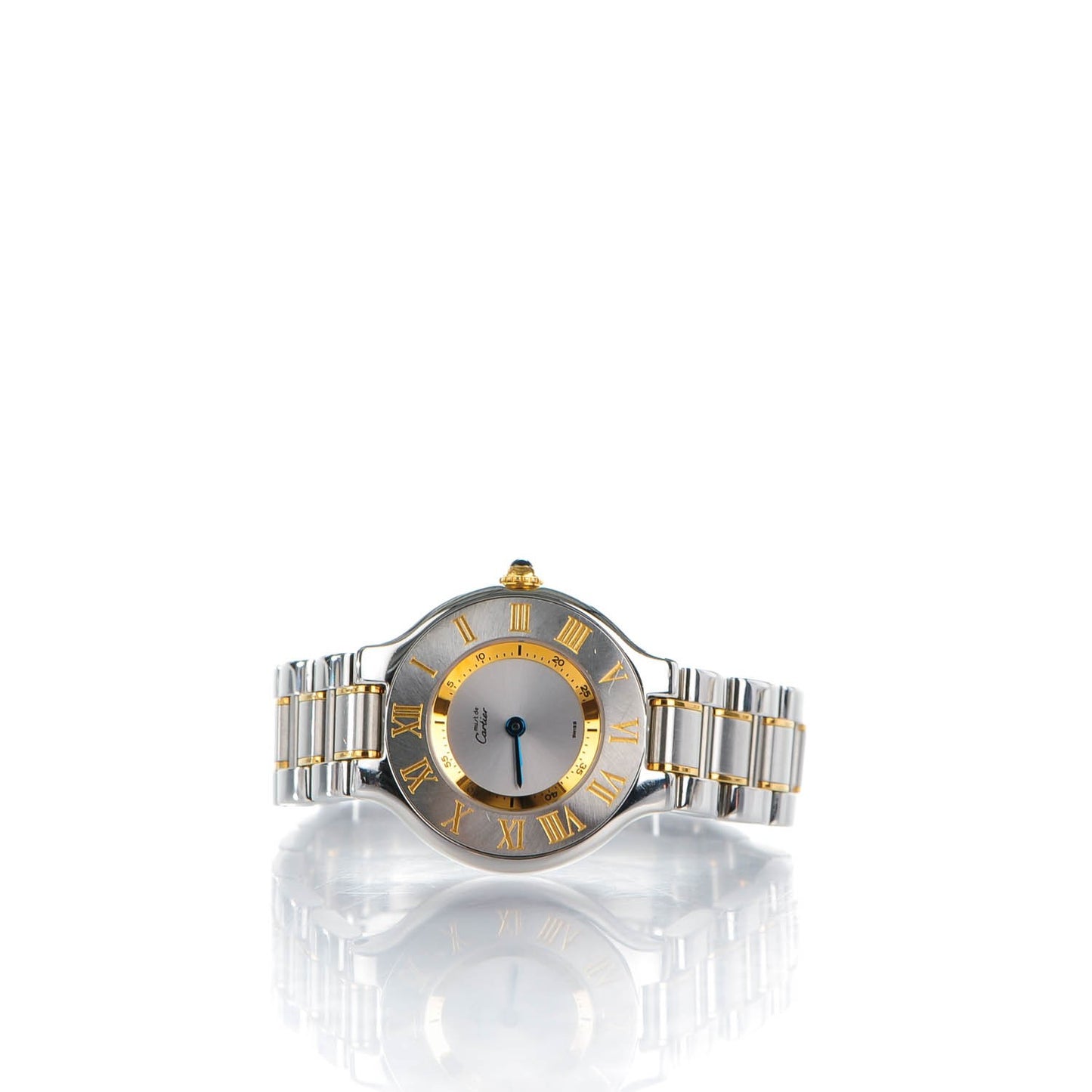 Stainless Steel 18K Yellow Gold 28mm Must De 21 Quartz Watch