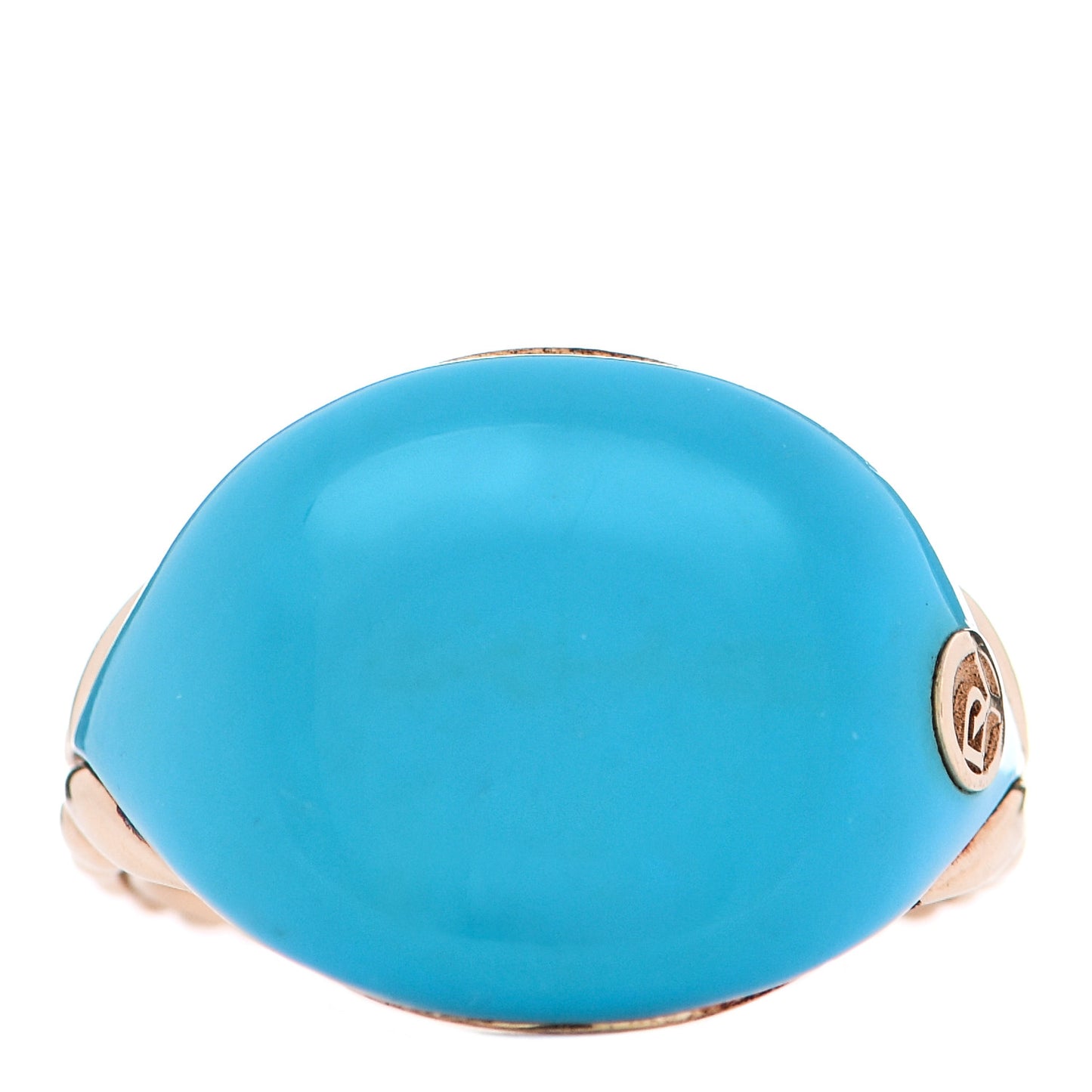 18K Yellow Gold Bubblegum Pinky Peppermint Scented Ring 49 5