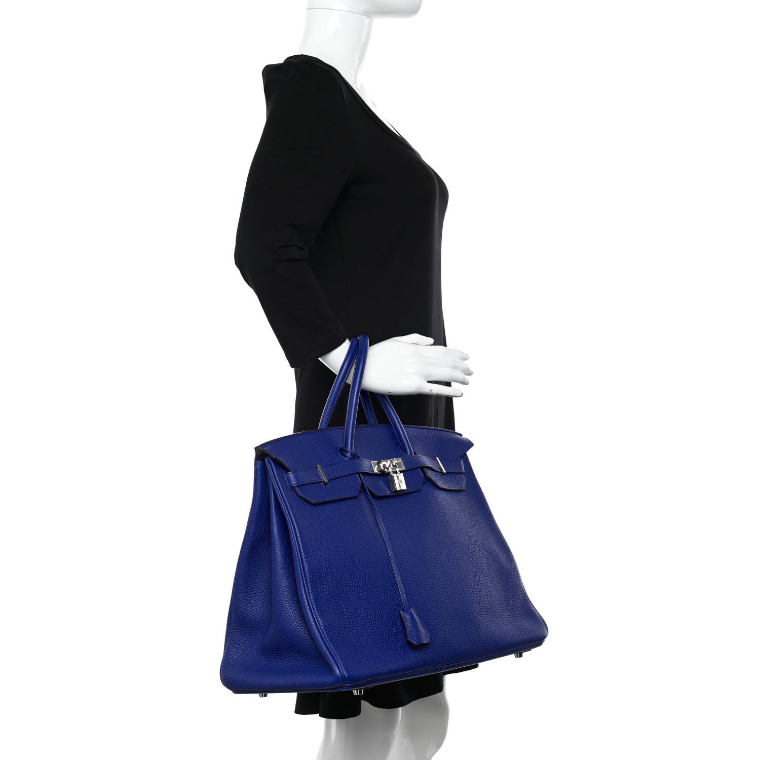 Hermes Togo Birkin 40 Bleu Electrique 2 of 10