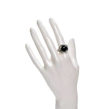 David Yurman Sterling Silver Black Onyx 11mm Infinity Ring 54 6.75 2 of 4