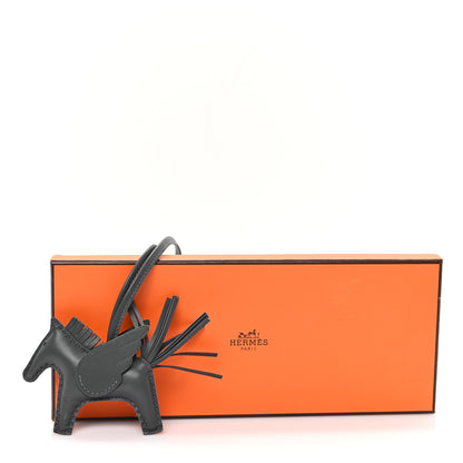 Hermes Milo Lambskin Grigri Rodeo Pegase Horse Bag Charm PM Ardoise 5 of 5