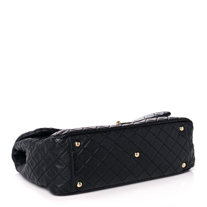 Chanel Calfskin Quilted XXL Travel Flap Bag Navy 3 of 11