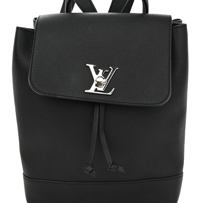 Louis Vuitton Calfskin Lockme Backpack Black 8 of 12