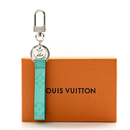 Louis Vuitton Monogram Slim Dragonne Bag Charm Key Holder Turquoise 3 of 5