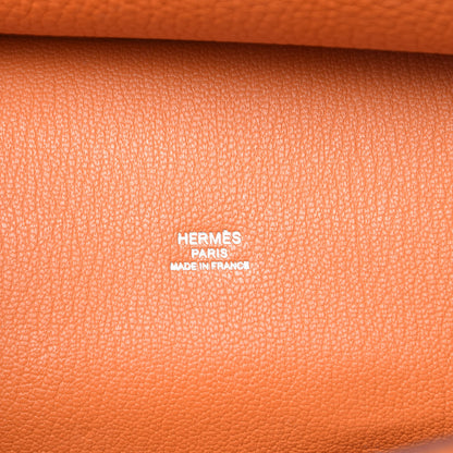 Hermes Taurillon Clemence Jypsiere 28 Orange 6 of 19