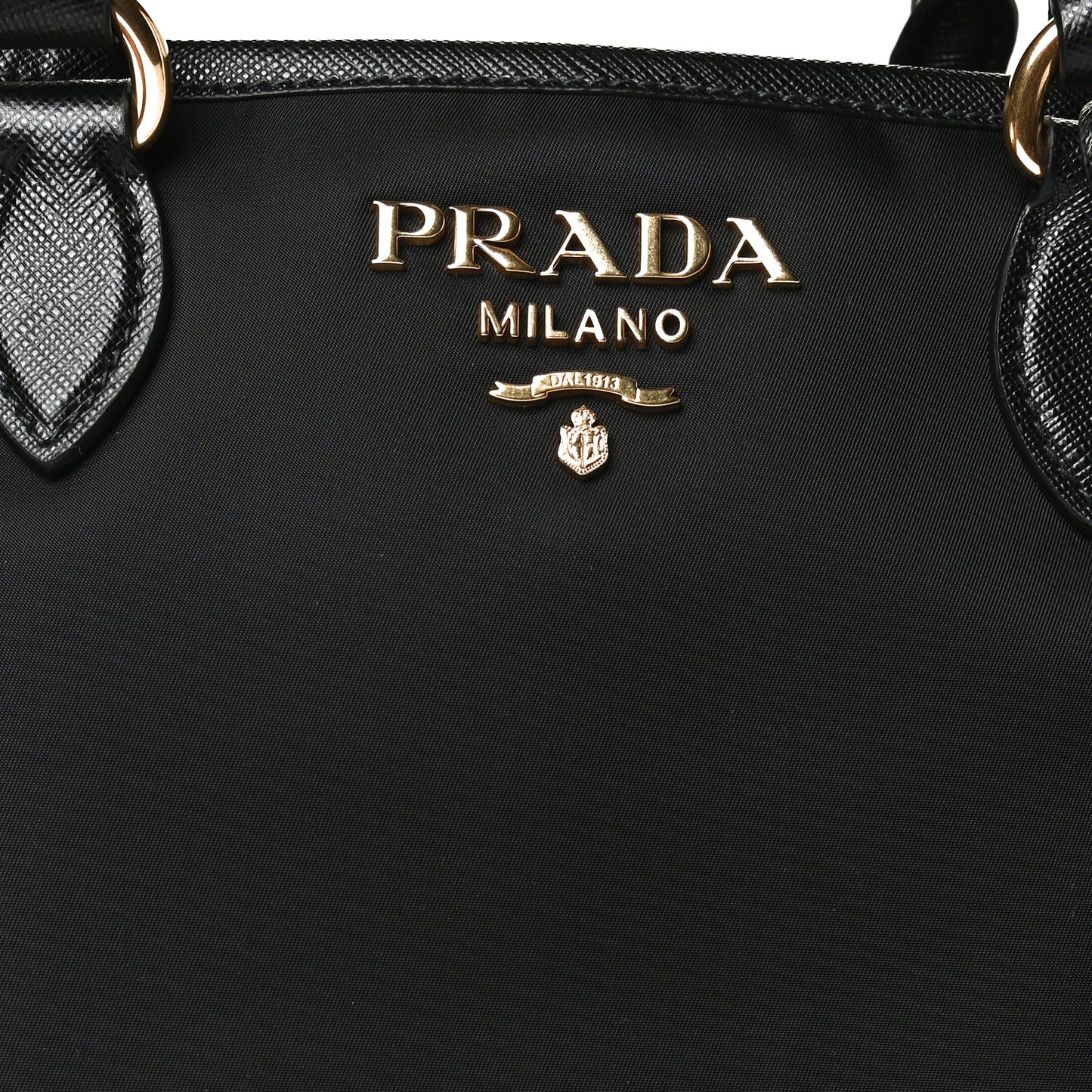 Tessuto Nylon Saffiano Small Tote Black