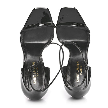 Saint Laurent Patent Calfskin Opyum 110 39 Sandals 39 Black 2 of 9