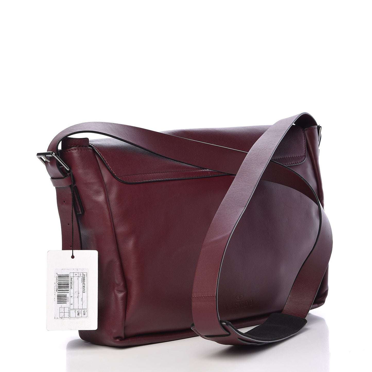 Vitello Rockstud Messenger Bag Rubin