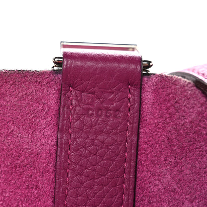 Hermes Taurillon Clemence Picotin Lock TGM Rose Pourpre 7 of 10