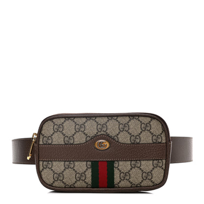 Gucci GG Supreme Monogram Web Ophidia Belted iPhone Case 95 38 Dark Brown 1 of 11