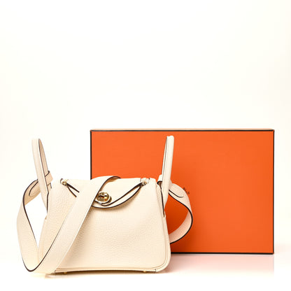 Hermes Taurillon Clemence Mini Lindy 20 Nata 12 of 12