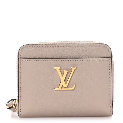Louis Vuitton Calfskin Lockme Zippy Coin Purse Greige 1 of 9