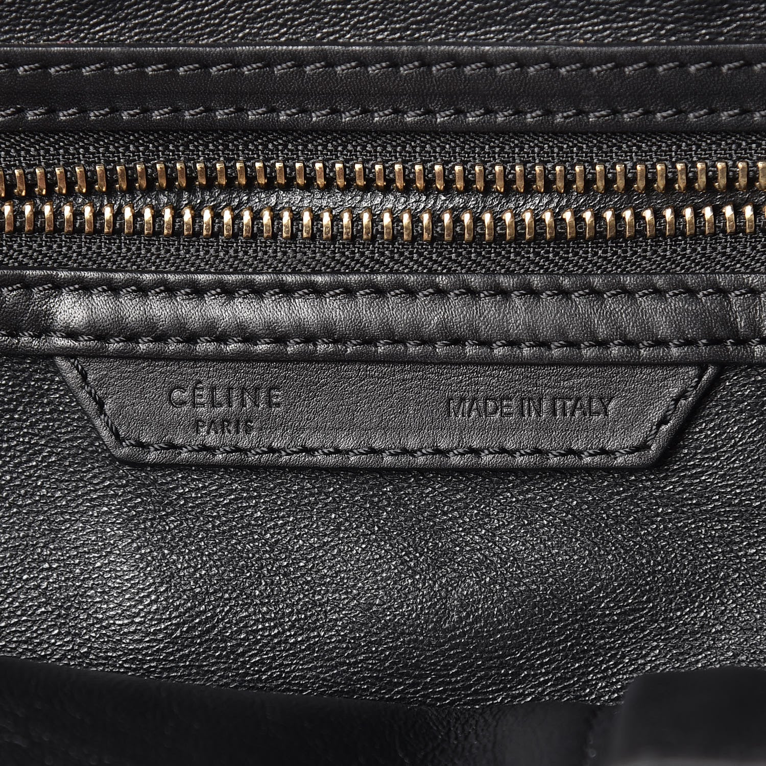 Celine Smooth Calfskin Linen Mini Bi-Color Luggage Natural Black 10 of 21