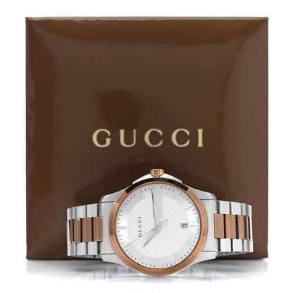 Gucci Stainless Steel 38mm G-Timeless Two Tone Quartz Watch 5 of 5