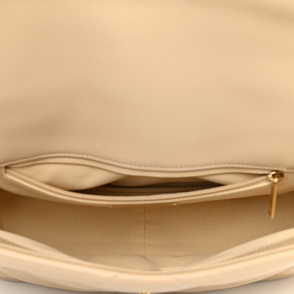Chanel Lambskin Quilted Medium Chanel 19 Flap Beige 5 of 10