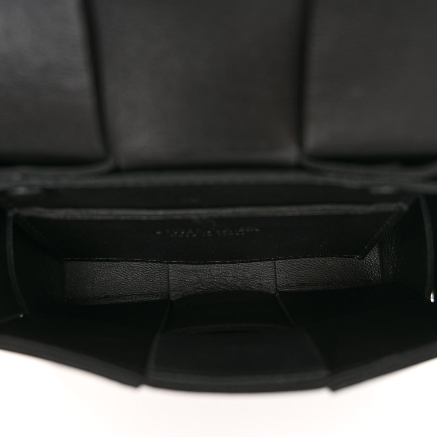 Lambskin Maxi Intrecciato Extra Mini Cassette Crossbody Bag Black